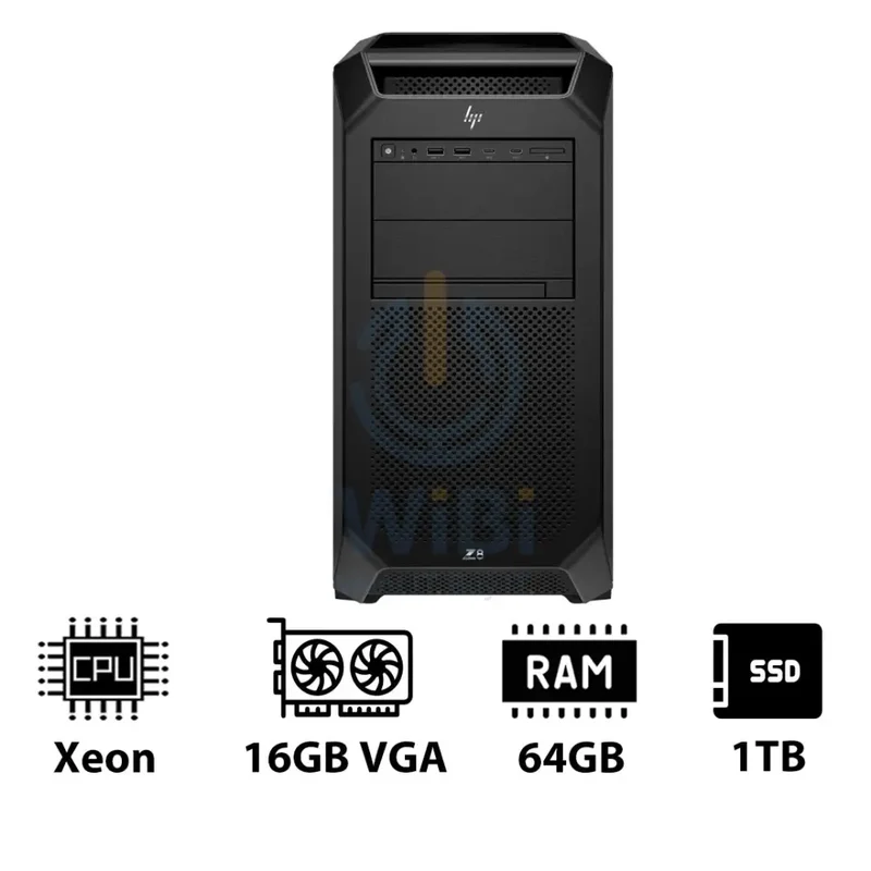 HP Z8 G5 Workstation - Xeon-2.0GHz / 12-Cores / 64GB / RTX 2000 ADA 16GB VGA / 1TB (NVMe M.2 SSD) / DOS (Without OS) / 3YW