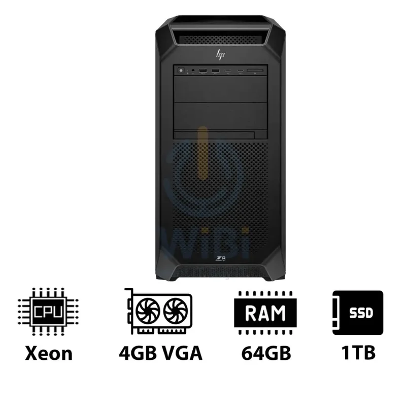 HP Z8 G5 Workstation - Xeon-2.0GHz / 12-Cores / 64GB / 1TB (NVMe M.2 SSD) / T400 4GB VGA / Win 11 Pro / 3YW