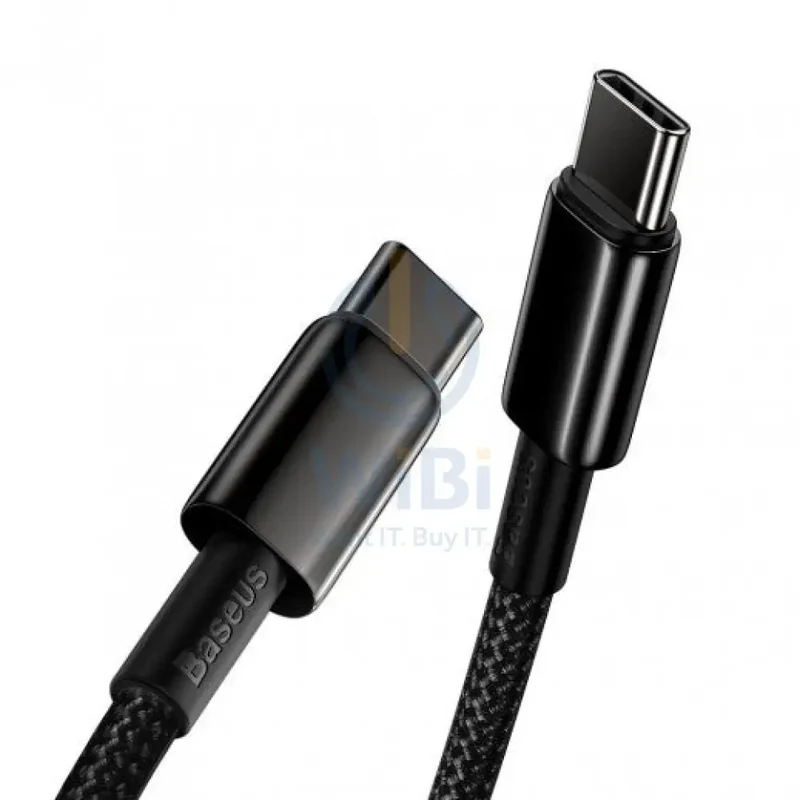 Baseus Tungsten Gold Fast Charging Data Cable - Type-C / 100W / 1Meter / Black