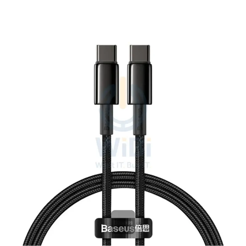 Baseus Tungsten Gold Fast Charging Data Cable - Type-C / 100W / 1Meter / Black