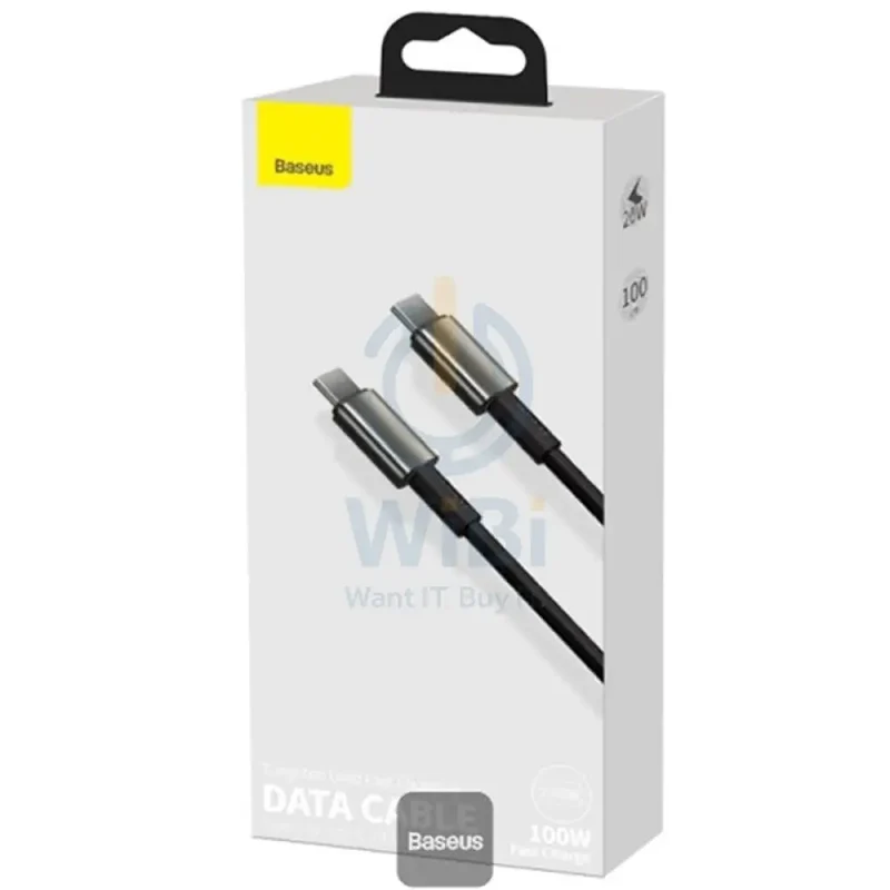 Baseus Tungsten Gold Fast Charging Data Cable - Type-C / 100W / 1Meter / Black