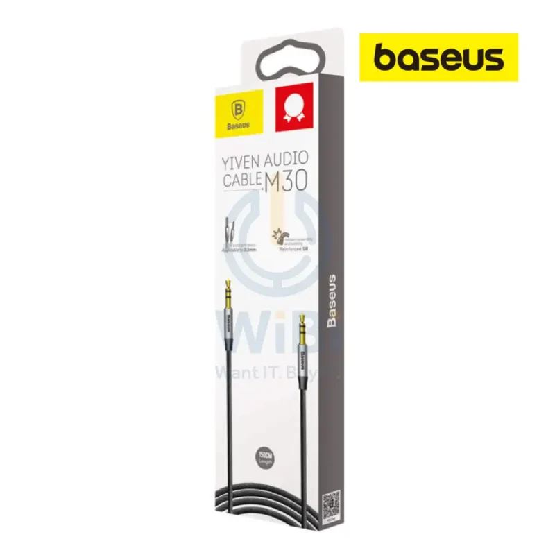 Baseus Yiven Audio Cable(Male to male) M30 - 1.5m / Silver/Black