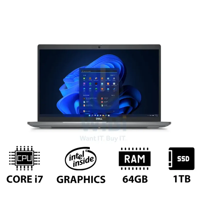 Dell Latitude 5550 - 15.6" FHD / i7 / 64GB / 1TB (NVMe M.2 SSD) / Win 11 Pro / 1YW - Laptop