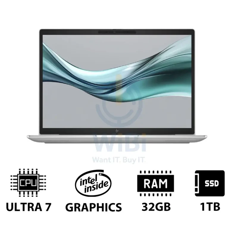 HP EliteBook 630 G11 - 13.3" WUXGA / Ultra 7 155U / 32GB / 1TB (NVMe M.2 SSD) / DOS (Without OS) / 1YW / Silver - Laptop