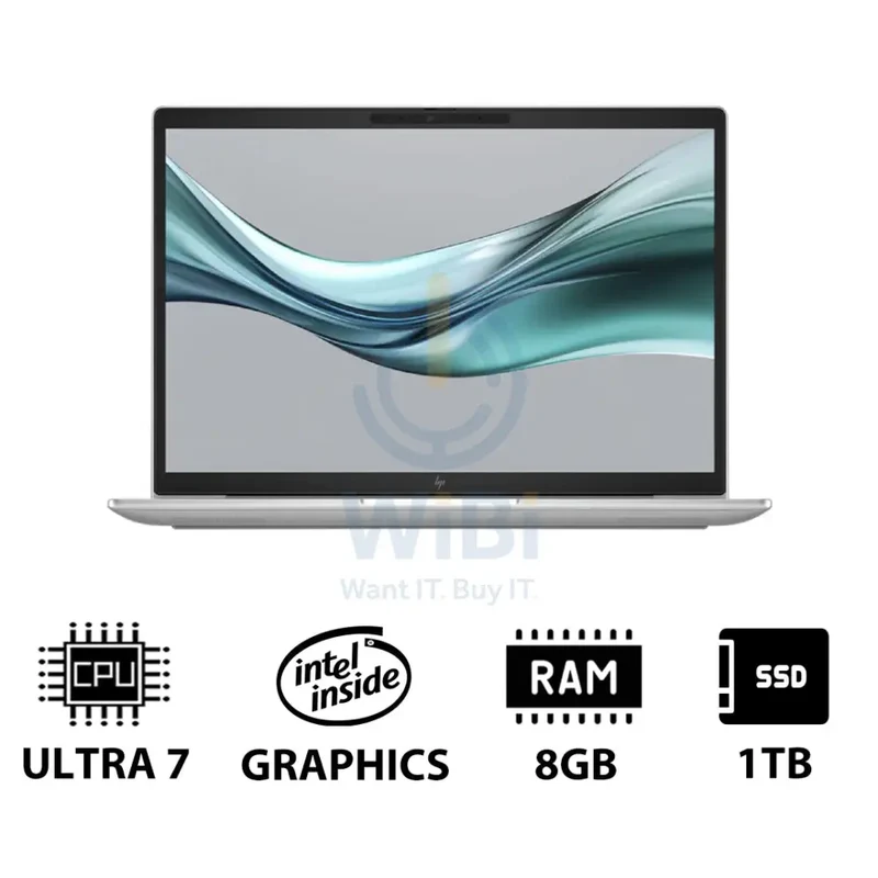 HP EliteBook 630 G11 - 13.3" WUXGA / Ultra 7 155U / 8GB / 1TB (NVMe M.2 SSD) / DOS (Without OS) / 1YW / Silver - Laptop