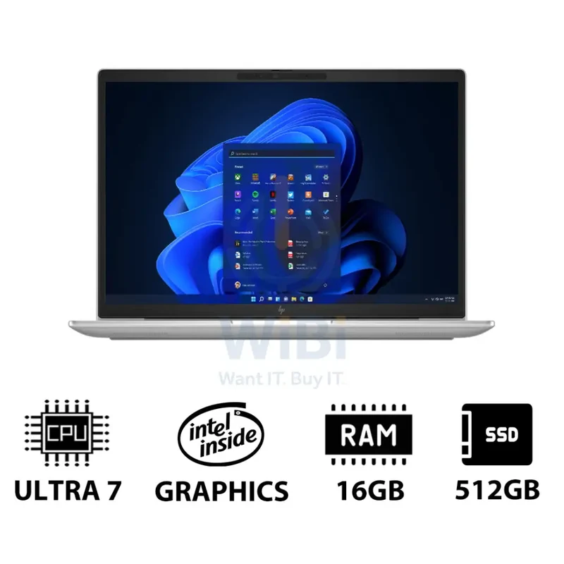 HP EliteBook 630 G11 - 13.3" WUXGA / Ultra 7 155U / 16GB / 512GB (NVMe M.2 SSD) / Win 11 Pro / 1YW / Silver - Laptop