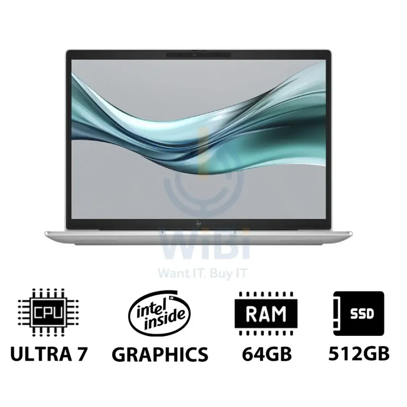 HP EliteBook 630 G11 - 13.3" WUXGA / Ultra 7 155U / 64GB / 512GB (NVMe M.2 SSD) / DOS (Without OS) / 1YW / Silver - Laptop