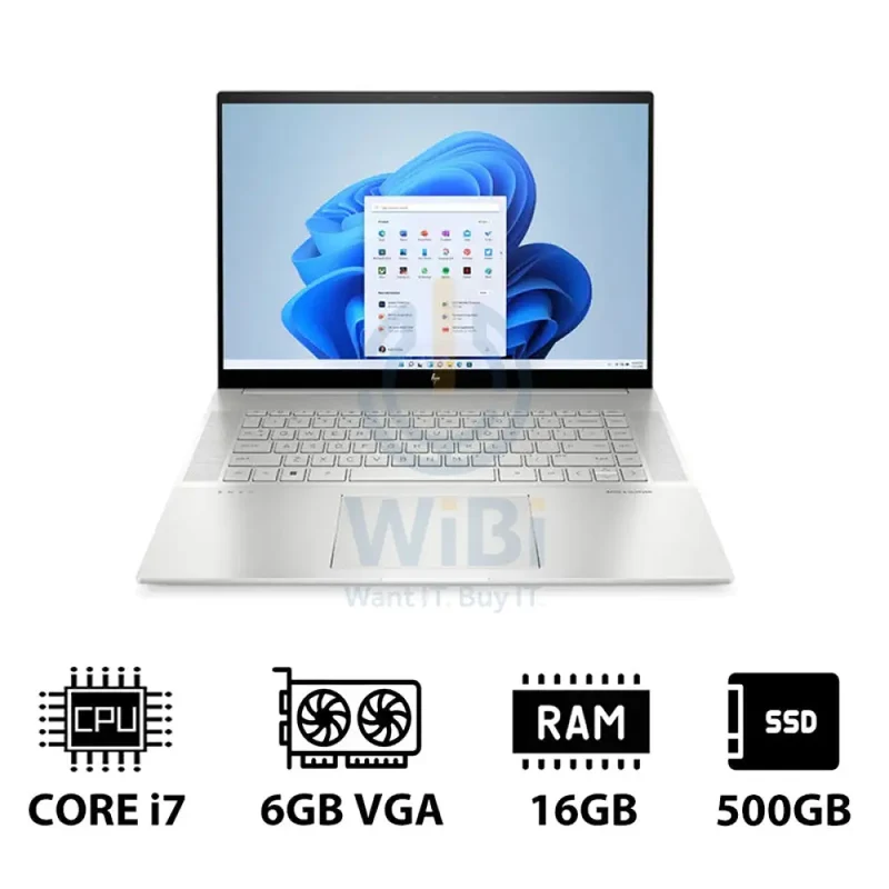 HP ENVY - 16" WQXGA / RTX 3060 6GB VGA / i7 / 16GB / 500GB (NVMe M.2 SSD) / Natural Silver Aluminum