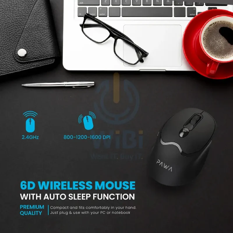 Pawa 6D Wireless Mouse - Wireless / Black