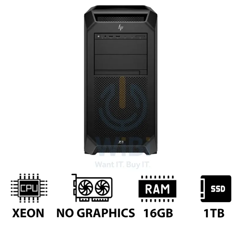 HP Z8 G5 Workstation - Xeon-2.0GHz / 12-Cores / 16GB / 1TB (NVMe M.2 SSD) / DOS (Without OS) / 3YW (Without Graphics)