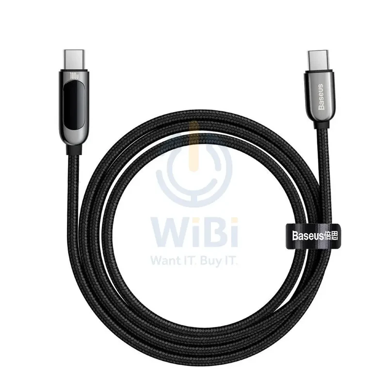 Baseus Display Fast Charging Data Cable Type-C to Type-C - 100W / 2m / Black