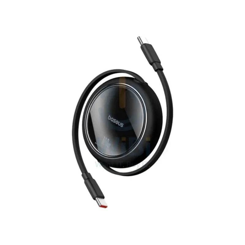Baseus Free2Draw Mini Retractable Charging Cable - Type-C / 100W / 1 Meter / Cluster Black
