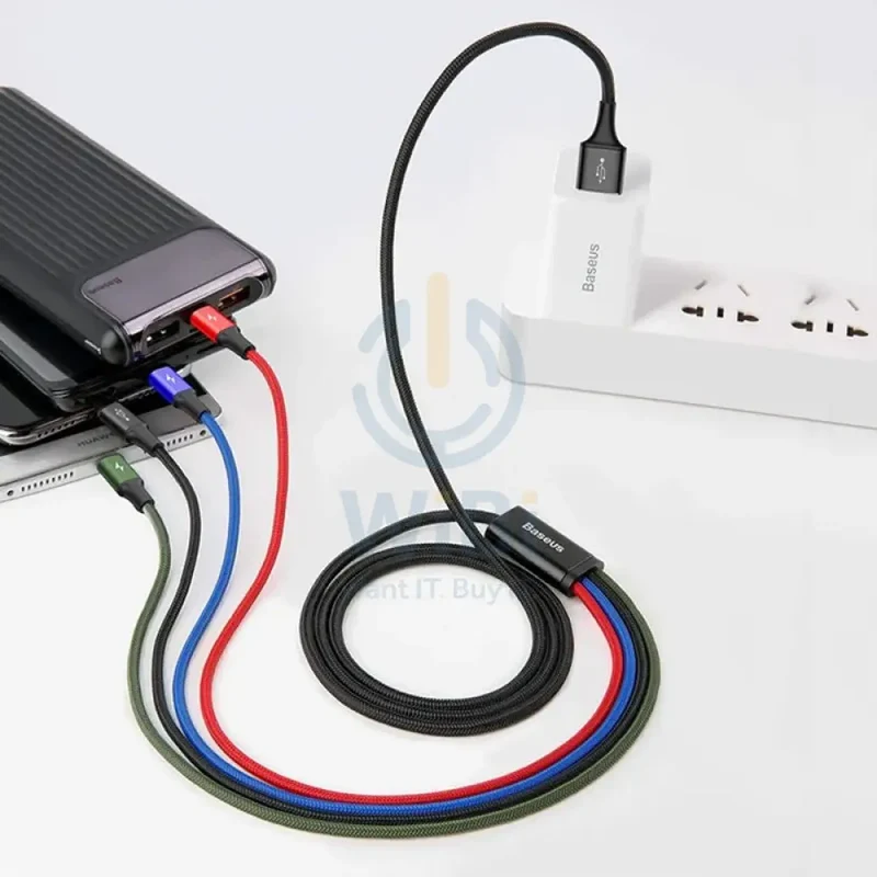 Baseus 4 in 1 Cable - Lightning / 2 x USB-C / Micro USB - Cable