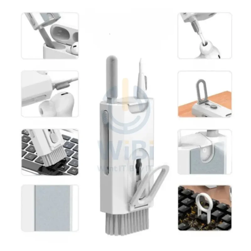 HOCO D135 Multifunctional 8-in-1 Electronic Cleaner - White