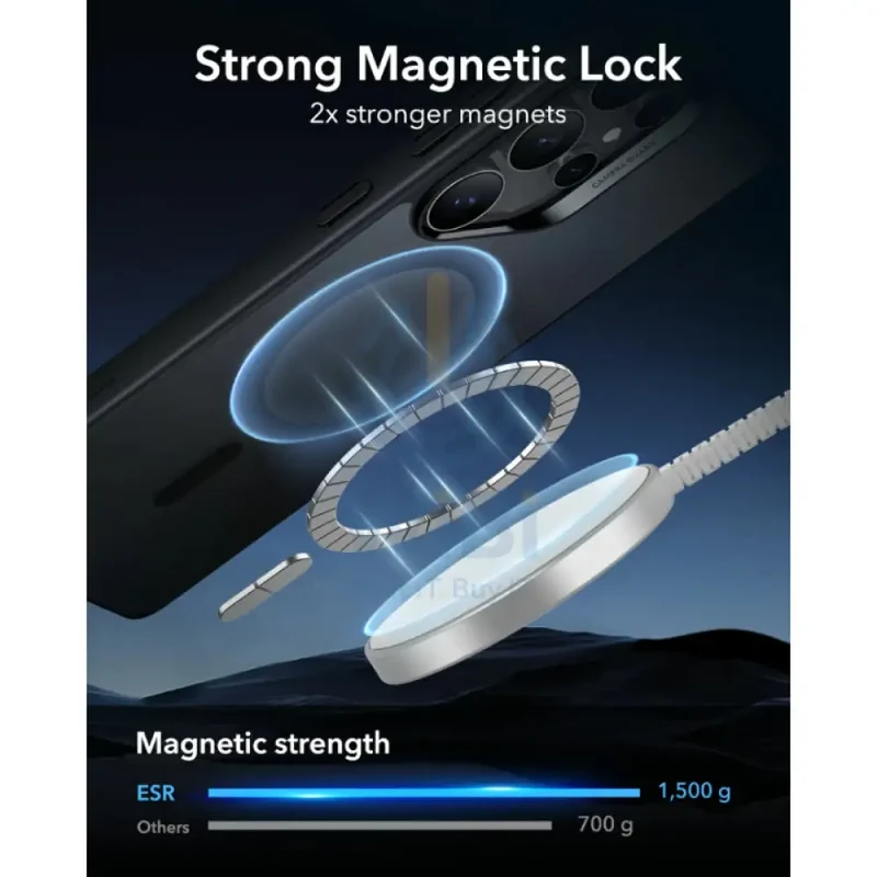 ESR Classic Hybrid Case (HaloLock) - Samsung Galaxy S25 Ultra / Clear Black
