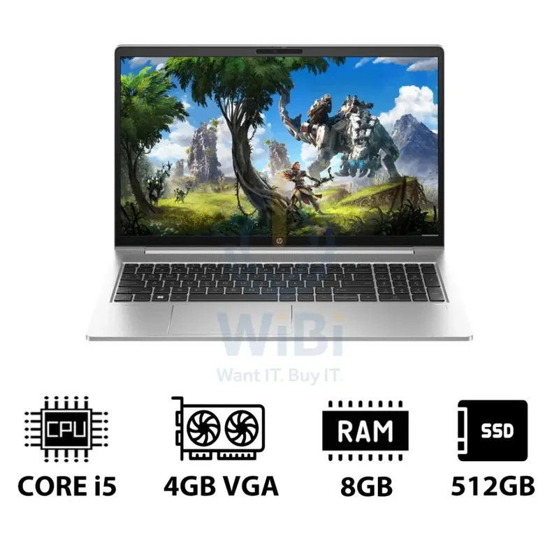 HP ProBook 450 G10 - 15.6" FHD / i5 / 8GB / 512GB (NVMe M.2 SSD) / 4GB VGA / DOS (Without OS) / 1YW - Laptop