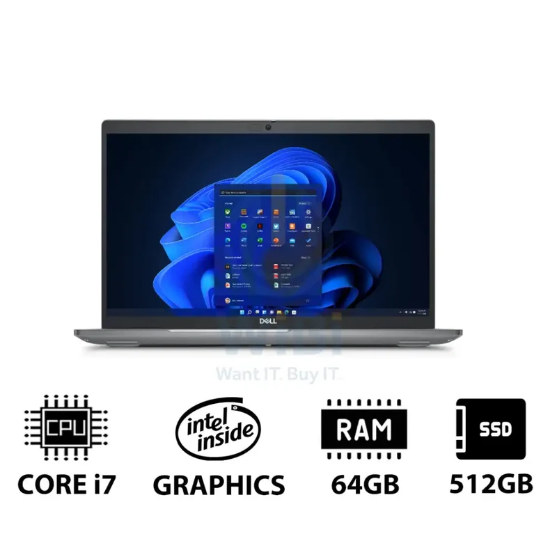Dell Latitude 5550 - 15.6" FHD / i7 / 64GB / 512GB (NVMe M.2 SSD) / Win 11 Pro / 1YW - Laptop