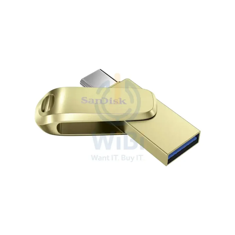 SanDisk Ultra Dual Drive Luxe - 256GB / Up to 400 MB/s / USB 3.2 Gen 1 / Type-C / Gold