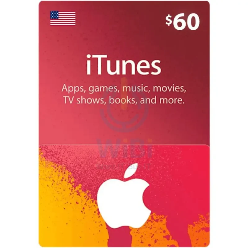iTunes Gift Card $60 (US) Digital Card