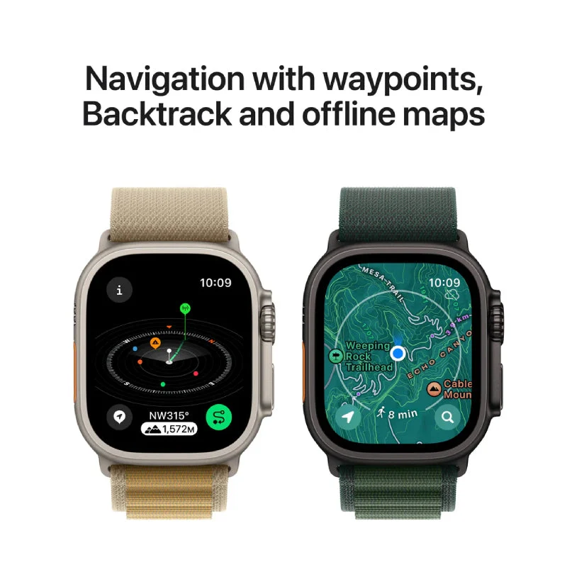 Apple Watch Ultra 2 (2024) - LTPO OLED / 64GB / 49mm / Medium / Bluetooth / Wi-Fi / Cellular / Tan Alpine Loop