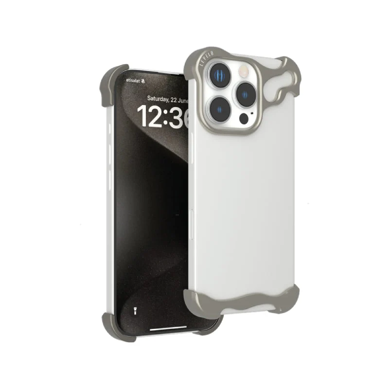 Levelo Metallo Pro Aluminum Bumper Case - Apple iPhone 16 Pro Max / Titanium