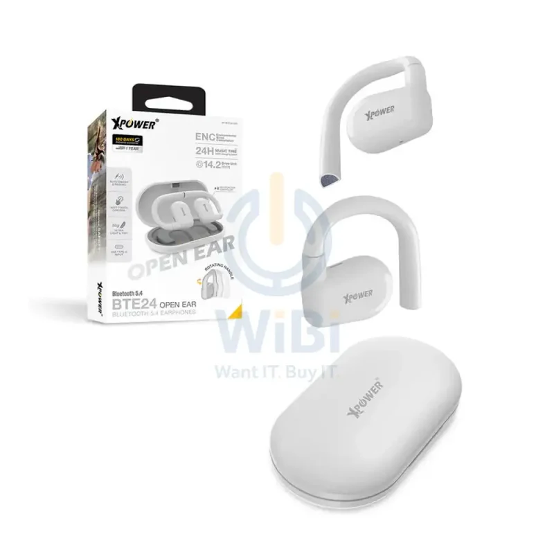 XPower Open Ear Bluetooth Earbuds - White