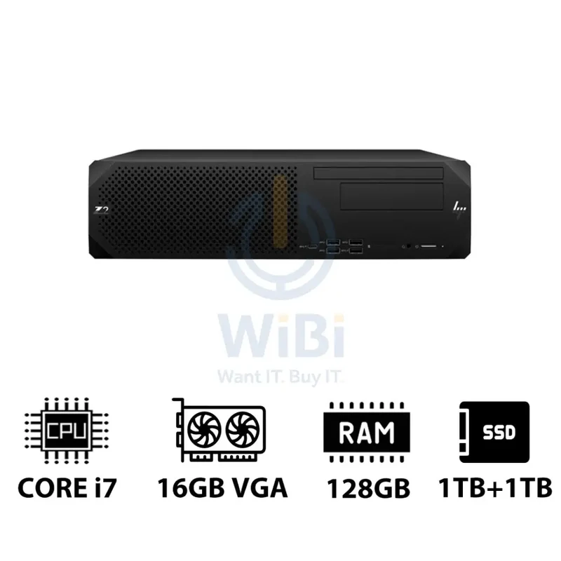 HP Z2 G9 SFF Workstation - i7-13700K 3.40GHz / 16-Cores / 128GB / 1TB + 1TB (NVMe M.2 SSD) / RTX 2000 Ada 16GB VGA / Win 11 Pro / 3YW