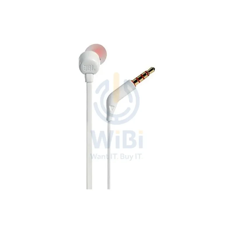 JBL Tune 110 Earphones - 3.5mm / In-ear / Wired / White