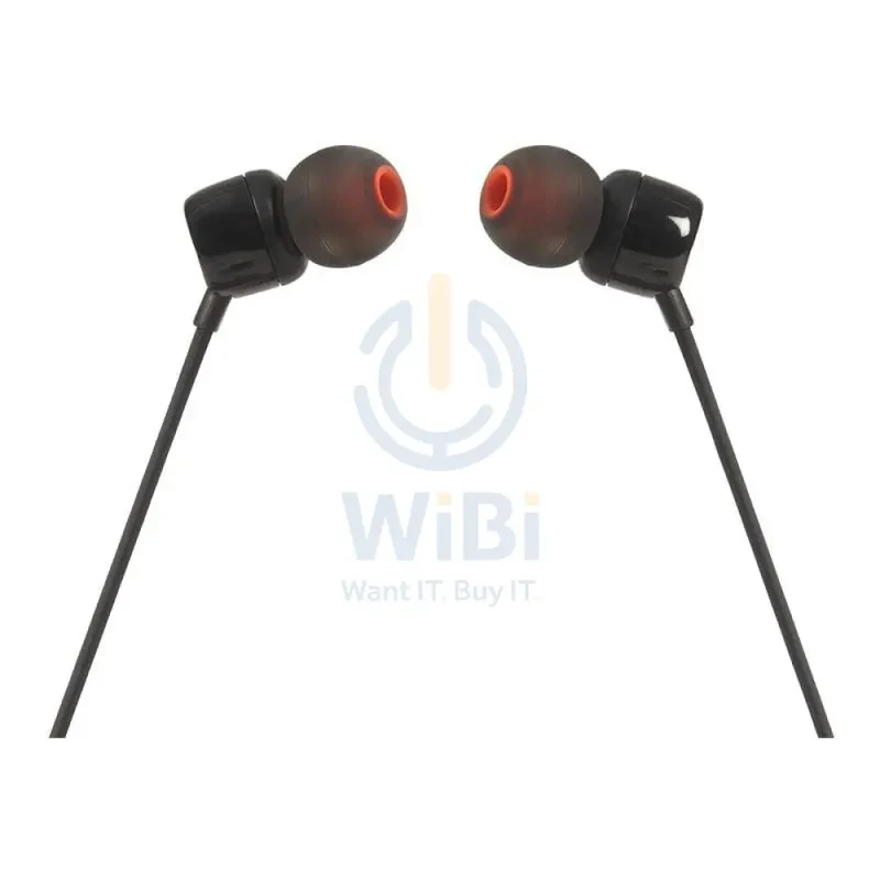 JBL Tune 110 Earphones - 3.5mm / In-ear / Wired / Black