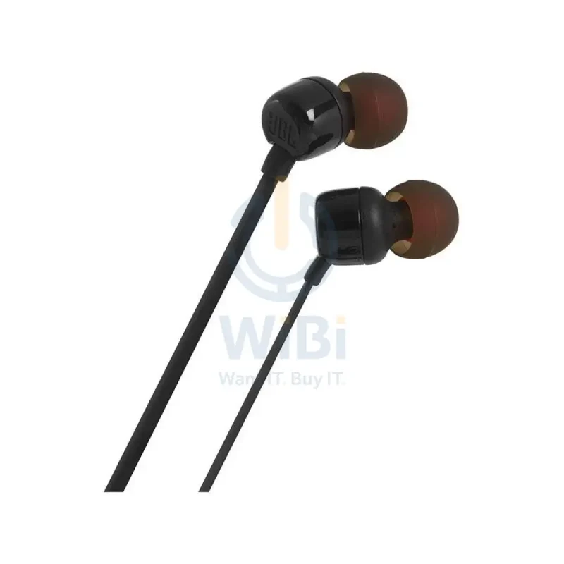 JBL Tune 110 Earphones - 3.5mm / In-ear / Wired / Black