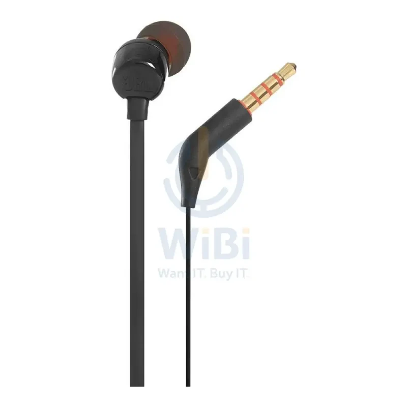 JBL Tune 110 Earphones - 3.5mm / In-ear / Wired / Black