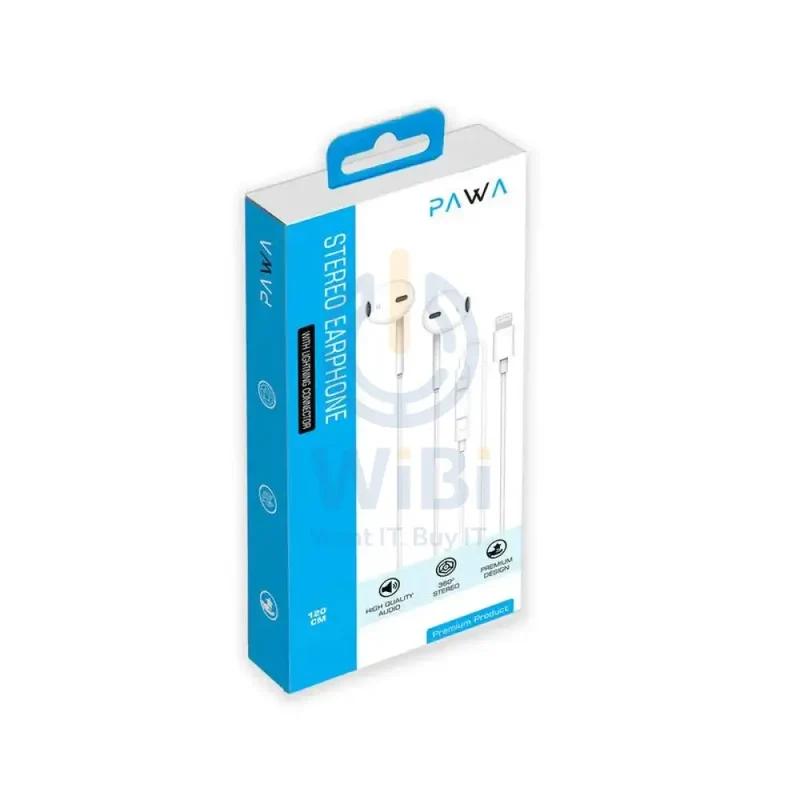 PAWA Chords Series Stereo Earphone Lightning - White