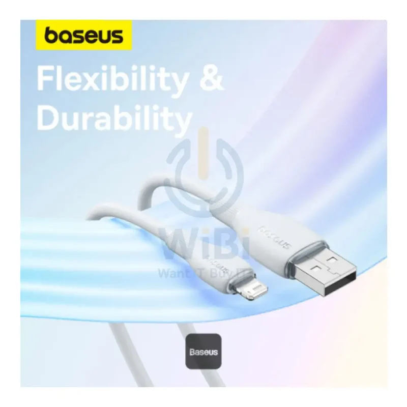 Baseus Pudding Series Fast Charging Cable - 1.2M / USB-A / Lightning / 12W / White