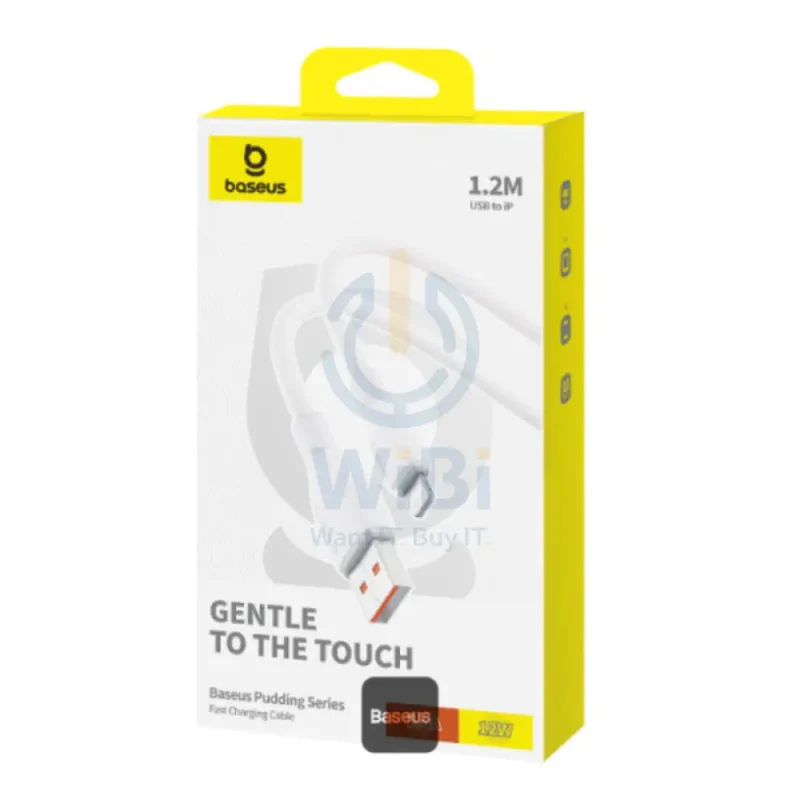 Baseus Pudding Series Fast Charging Cable - 1.2M / USB-A / Lightning / 12W / White