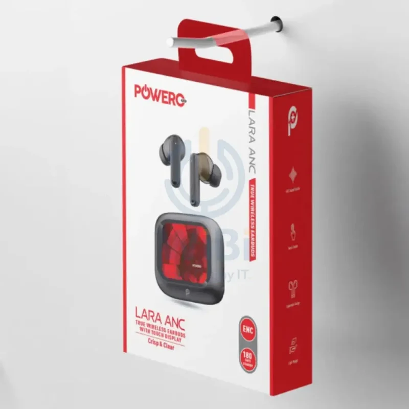 PowerO+ Lara ANC True Wireless Earbuds - 400mAh / Black
