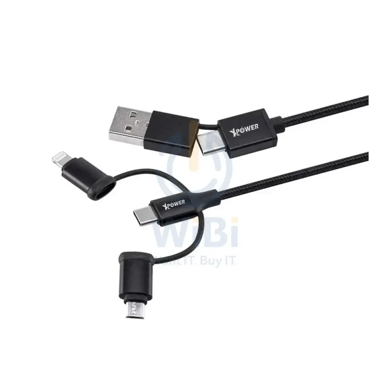 XPower 6-in-1 Cable - 1 Meter / 60W / Black