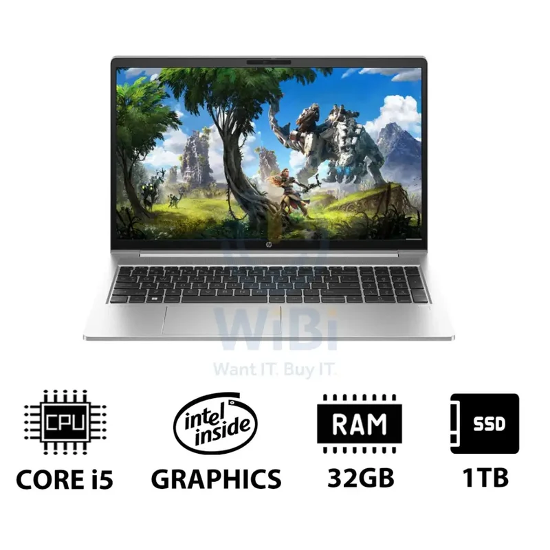 HP ProBook 450 G10 - 15.6" FHD / i5 / 32GB / 1TB (NVMe M.2 SSD) / DOS (Without OS) / 1YW - Laptop