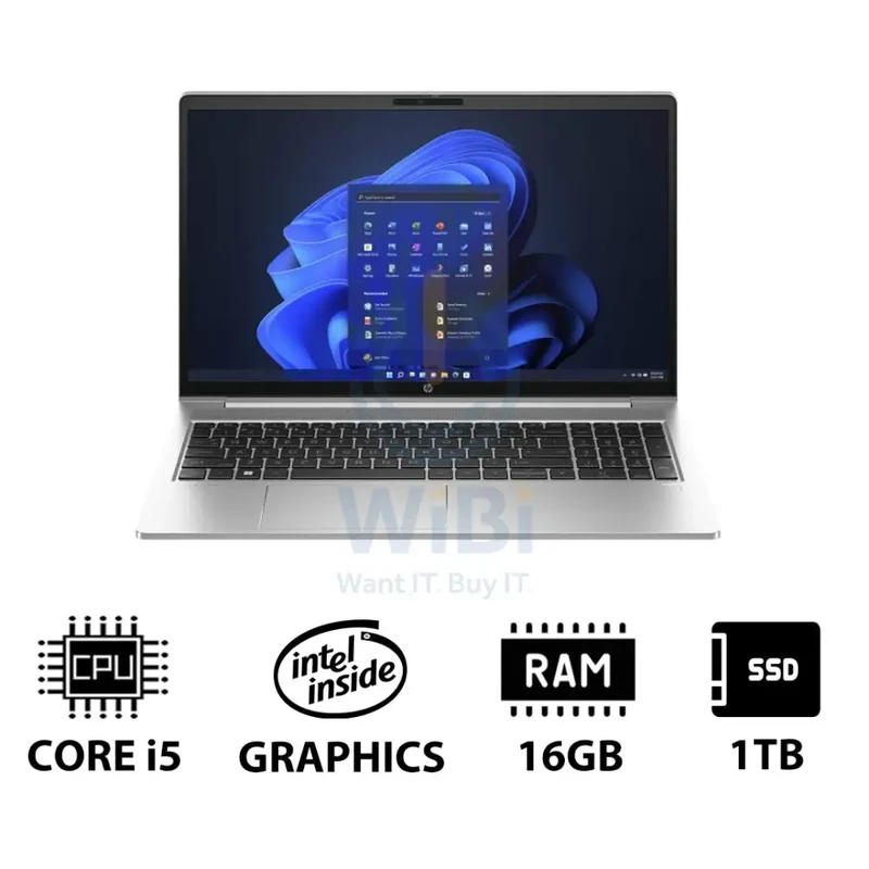 HP ProBook 450 G10 - 15.6" FHD / i5 / 16GB / 1TB (NVMe M.2 SSD) / Win 11 Pro / 1YW - Laptop