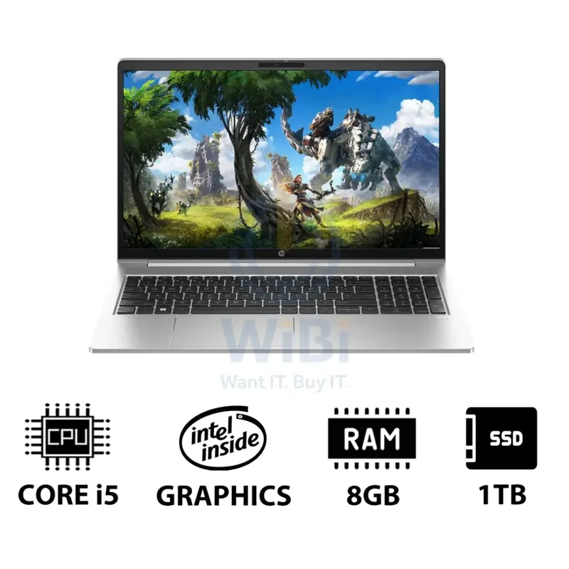 HP ProBook 450 G10 - 15.6" FHD / i5 / 8GB / 1TB (NVMe M.2 SSD) / DOS (Without OS) / 1YW - Laptop