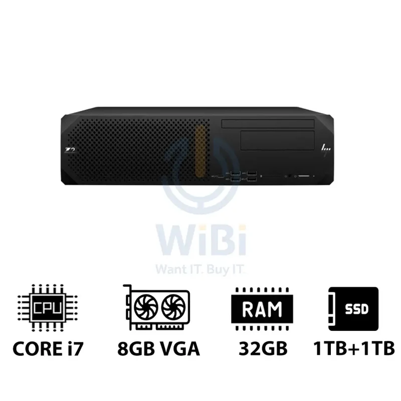 HP Z2 G9 SFF Workstation - i7-13700K 3.40GHz / 16-Cores / 32GB / 1TB + 1TB (NVMe M.2 SSD) / T1000 8GB VGA / Win 11 Pro / 3YW