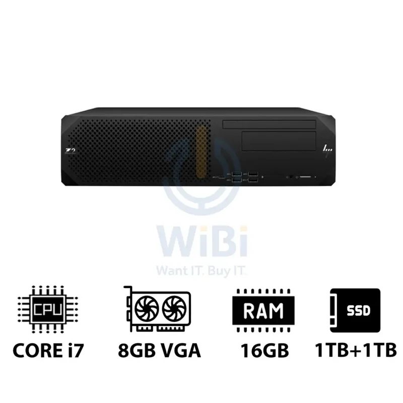 HP Z2 G9 SFF Workstation - i7-13700K 3.40GHz / 16-Cores / 16GB / 1TB + 1TB (NVMe M.2 SSD) / T1000 8GB VGA / Win 11 Pro / 3YW