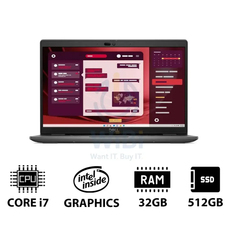Dell Latitude 3450 - 14.0" FHD / i7 / 32GB / 512GB (NVMe M.2 SSD) / DOS (Without OS) / 1YW - Laptop