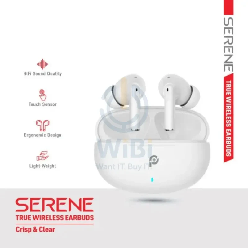 PowerO+ Serene True Wireless Earbuds - 280mAh / White