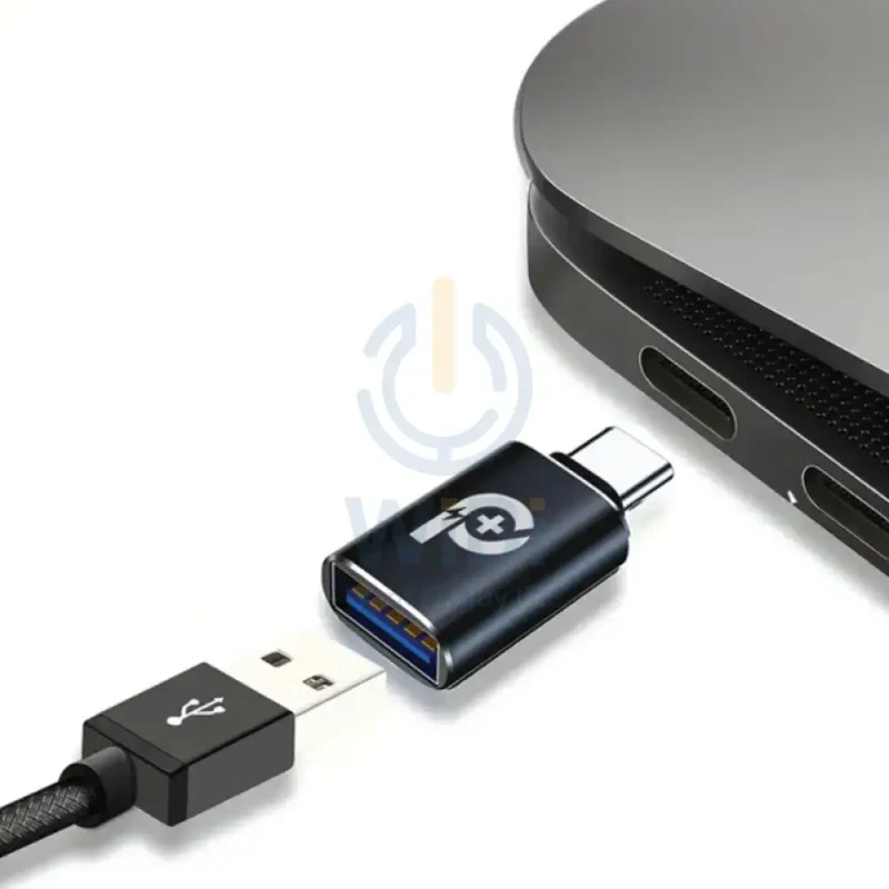 PowerO+ Rapid Pro OTG Adapter - USB-A / Type-C / 5Gbps / Black