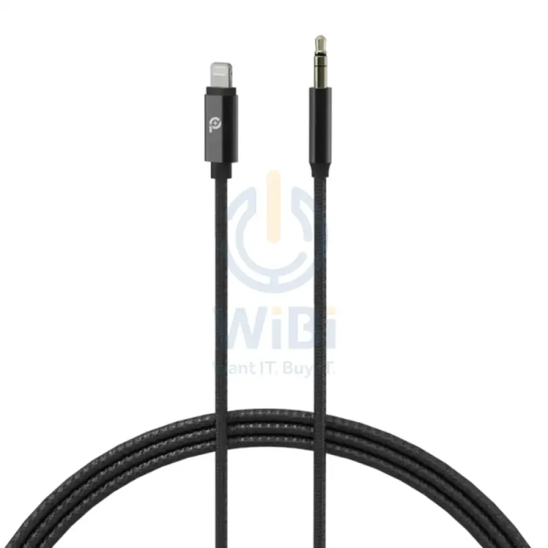 PowerO+ Rapid Pro Premium Audio Cable - 3.5MM / Lightning / 1 Meter / Black
