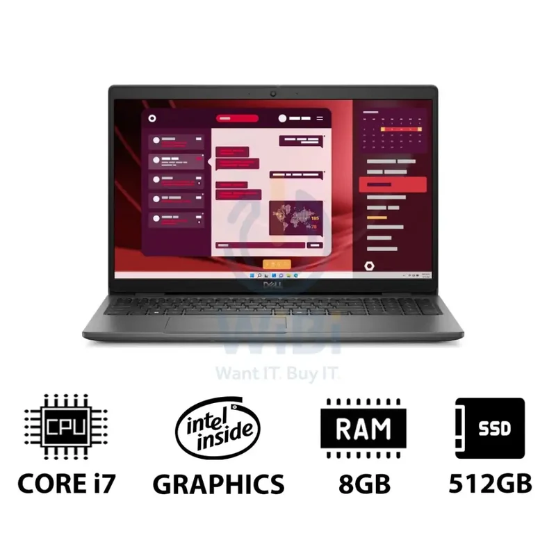Dell Latitude 3550 - 15.6" FHD / i7 / 8GB / 512GB (NVMe M.2 SSD) / DOS (Without OS) / 1YW - Laptop