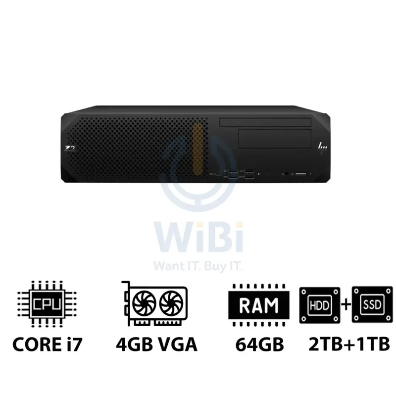 HP Z2 G9 SFF Workstation - i7-13700K 3.40GHz / 16-Cores / 64GB / 2TB HDD + 1TB (NVMe M.2 SSD) / T400 4GB VGA / Win 11 Pro / 3YW