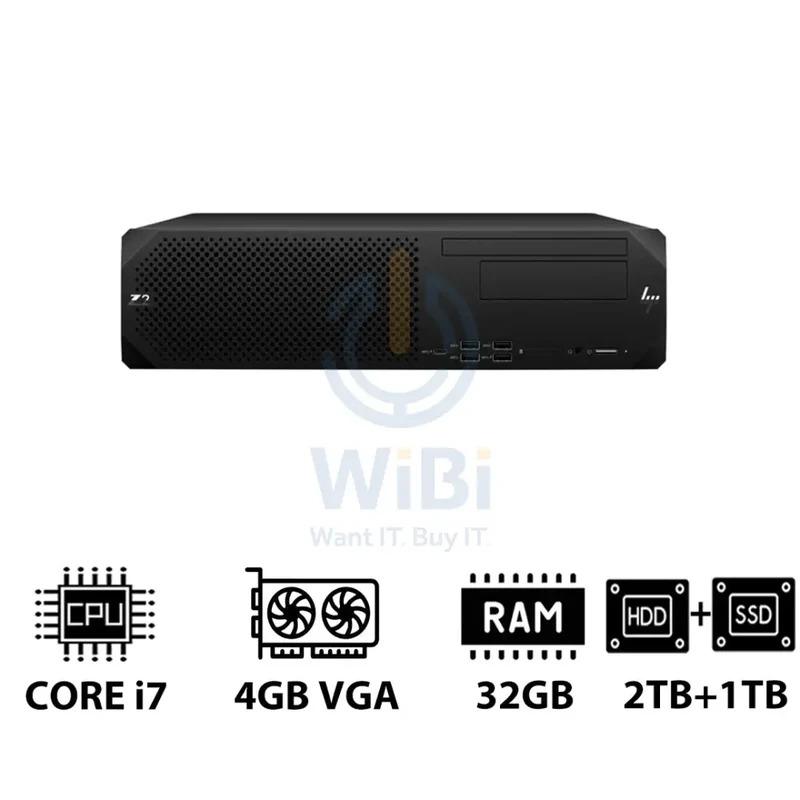 HP Z2 G9 SFF Workstation - i7-13700K 3.40GHz / 16-Cores / 32GB / 2TB HDD + 1TB (NVMe M.2 SSD) / T400 4GB VGA / Win 11 Pro / 3YW