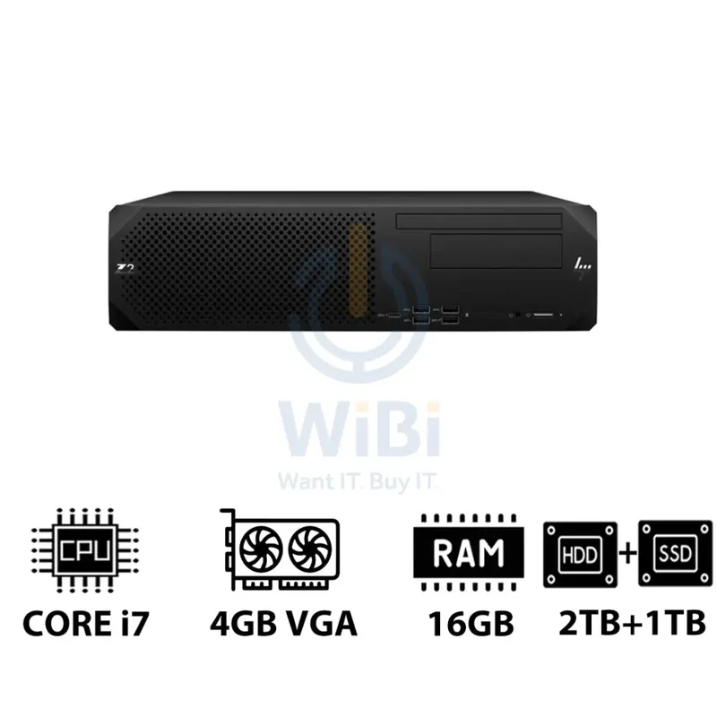 HP Z2 G9 SFF Workstation - i7-13700K 3.40GHz / 16-Cores / 16GB / 2TB HDD + 1TB (NVMe M.2 SSD) / T400 4GB VGA / Win 11 Pro / 3YW