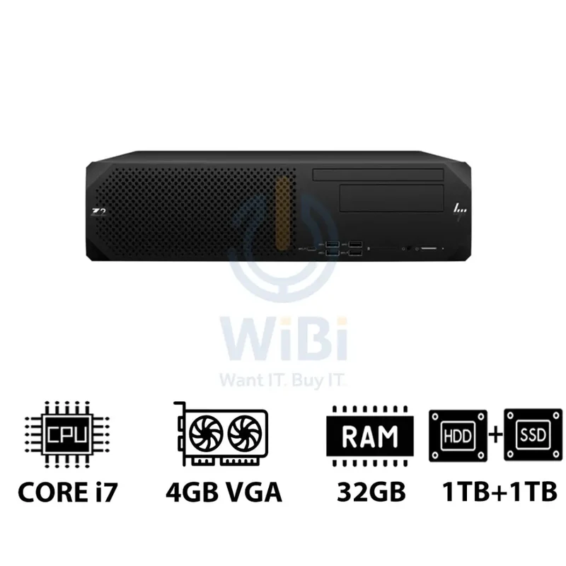 HP Z2 G9 SFF Workstation - i7-13700K 3.40GHz / 16-Cores / 32GB / 1TB HDD + 1TB (NVMe M.2 SSD) / T400 4GB VGA / Win 11 Pro / 3YW